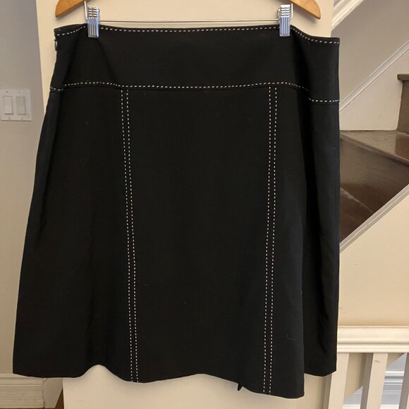 Black Skirt with White Stitching - Picture 7 of 10